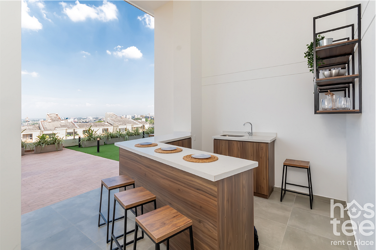 H204 | Loft de lujo con vista y balcón en zona top