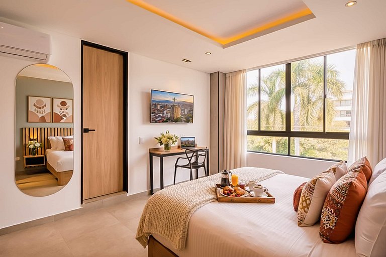 A201| Luxury loft ejecutivo | WIFI 5G | 5 min Mall