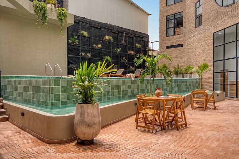 V306 | Loft c/ Balcón + Piscina + Seg 24/7